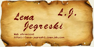 Lena Jegreški vizit kartica